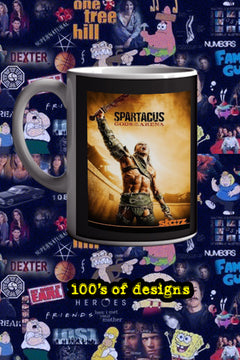 Spartacus 11oz Mug | TV Show Tribute | Poster Design | Action Drama | Spartacus TV Series | Lead Actor's Name