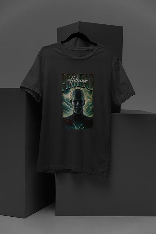 Horror Pinhead | Vintage Graphic Tee | Scary Costume Shirt | Horror Film Fan Gift | Halloween