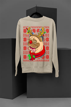 UGLY Pugy Christmas Vintage Sweater | Funny Pug Christmas Sweatshirt | Retro Christmas U