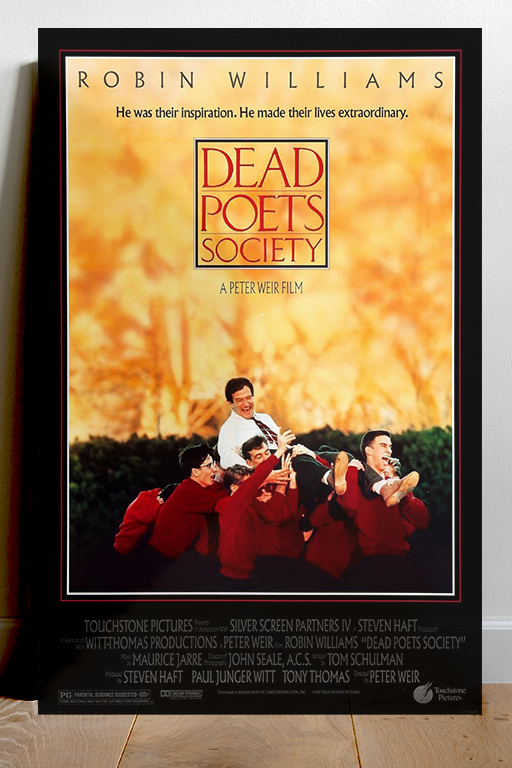 Dead Poets Society Robin Williams Gloss Poster | Film Memorabilia Home Decor | Classic Movie Wall Art | Vintage Cinema Print | Gift for Movie Buffs