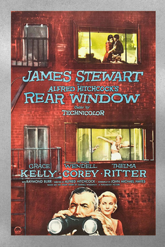 Rear Window Grace Kelly James Stewart Gloss Poster | Classic Film Noir Art Print | Vintage Movie Memorabilia | Hitchcock Cinema Decor
