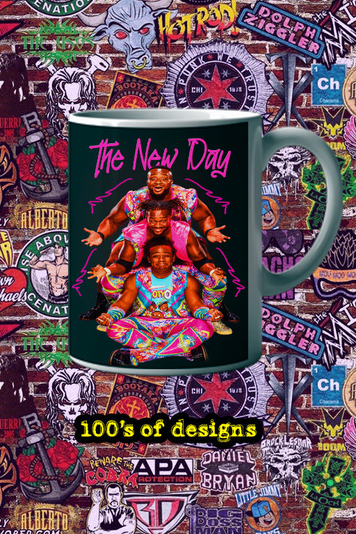 THE NEW DAY 11oz Mug featuring The New Day | Pro Wrestling Decor | WWE Collectible Mug | Xavier Woods Image Mug