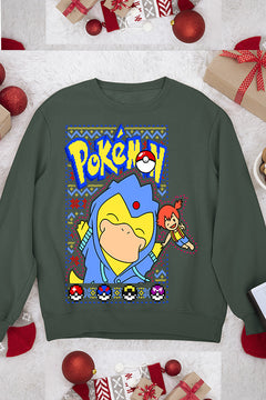 UGLY Psyduck Christmas Chaos | Psyduck Pokemon Retro | Ugly Christmas Sweatshirt | Vintage