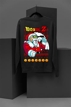 UGLY Roshi Christmas Chaos | Dragon Ball Z Santa Sweatshirt | Festive Anime Wear | Retro
