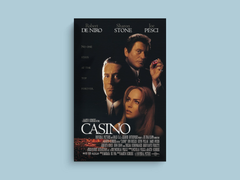 Casino Canvas Print Al Pacino Robert De Niro Film Poster | Home Decor Wall Art Print Hollywood Movie lovers Classic Casino Scene Portrait Casino Wall Decor