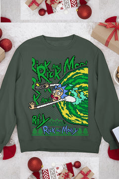 UGLY Galactic Christmas Morty Sweatshirt | Rick and Morty Fan Apparel | Christmas Ugly Design