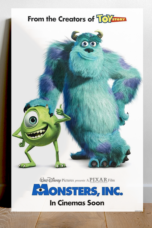 Monsters, Inc Sulley Premium Gloss Poster | Film Monsters, Inc Mike Wazowski Print | Pixar Movie Art Decoration | Kids Room Decor | Film Fan Gift