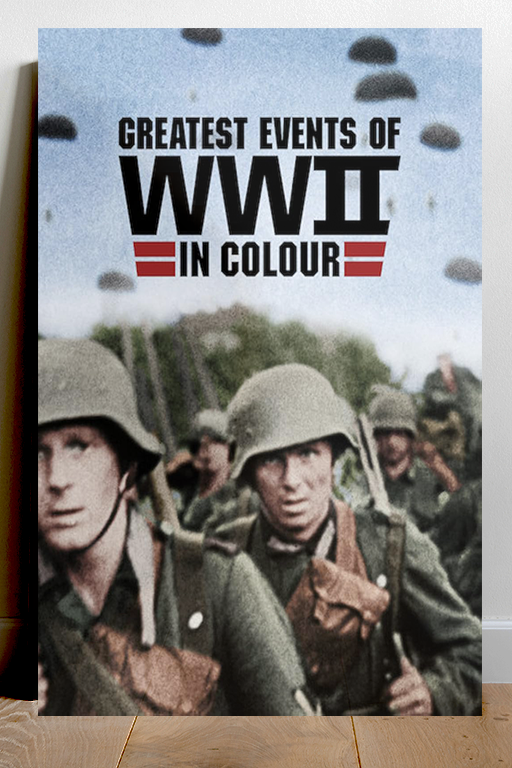 Greatest Events of WWII in Colour Poster | Premium Gloss Poster with [Lead Actor's Name] | TV Show Design