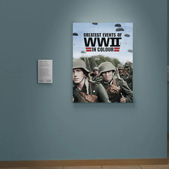 Greatest Events of WWII in Colour Canvas Print | Historical TV Show Design | World War II | Military Decor | [Lead Actor's Name]