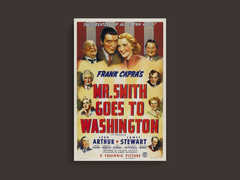 Mr. Smith Goes to Washington Canvas Print | Classic Film Design | James Stewart Art Print