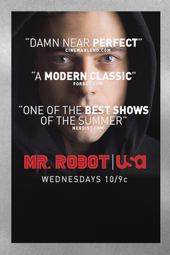 Mr. Robot Rami Malek Premium Gloss Poster | TV Show Fan Art Print | Cyberpunk Wall Decor | Elliot Alderson Fan Gift | Hacker Series Poster Art