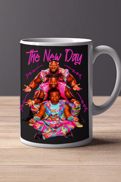 THE NEW DAY 11oz Mug featuring The New Day | Pro Wrestling Decor | WWE Collectible Mug | Xavier Woods Image Mug