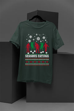 UGLY Festive Zombies Feasting | Christmas Horror Apparel | Undead Merry Madness | Retro Apocalypse Fashion