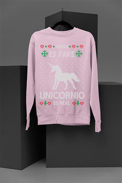 "Santa is Fake Unicorns are Real" Christmas Sweatshirt | Holiday Fashion | Trend"