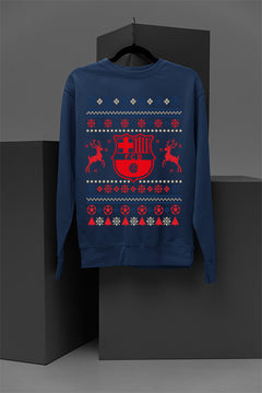 UGLY Vintage Glory Barcelona FCB Logo Christmas Sweatshirt | Soccer Champions | 90s Style