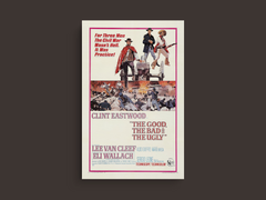 The Good, the Bad and the Ugly Canvas Print | Film Poster Wall Art | Clint Eastwood | Spaghetti Western Design