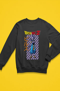 Beerus: Dragon Ball Z God of Destruction Sweatshirt | Anime Super Saiyan Tee | DBZ