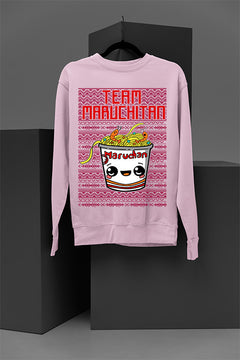 UGLY Crazy Maruchitan Ramen Box Happy Face Christmas Sweatshirt | Funny Ugly Design