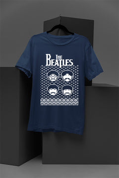 UGLY Retro Beatles Christmas T-Shirt | Vintage Beatles Ugly Design | Festive Fab Four Tee |