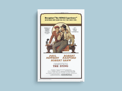 The Sting Canvas Print featuring Robert Redford and Paul Newman | Film Art Decor