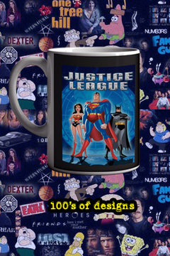 Justice League 11oz Mug | DC Comics | Superman, Batman, Wonder Woman | TV Show Poster Design