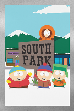 South Park Poster - Featuring Trey Parker | Matt Stone - TV Show Design - Gloss Finish - Fan Art - Memorabilia - Comedy Central - Cartoon Characters