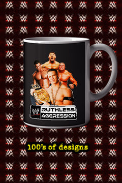 RUTHLESS AGGRESSION 11oz Mug | WWE John Cena Image | Unique Wrestling Fan Gift