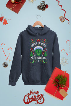 KIDS UGLY Grinch with Motto "Cheer Up Dude" Christmas Hoodie