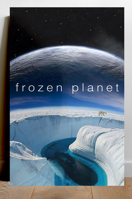 Frozen Planet Featuring David Attenborough | Gloss Poster | TV Show Design | Nature Documentaries | Arctic Wildlife | Eco-friendly | Home Decor | Gift Idea