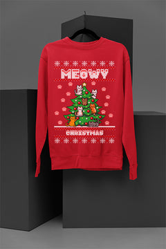 UGLY Meowy Christmas | Retro Ugly Design | Vintage Holiday Collection | Festive Feline Fashion