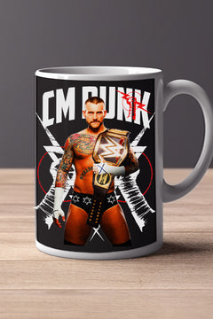 CM PUNK 11oz Mug | Pro Wrestling Legend CM PUNK Image Mug Merchandise Trend