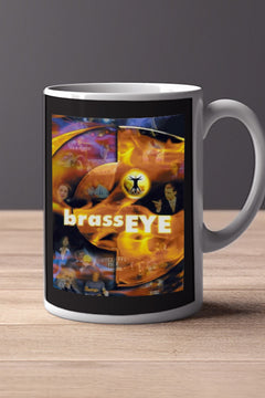 Brass Eye 11oz Mug | TV Show Poster Design featuring Chris Morris