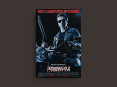 Terminator 2 Canvas Print | Film Art | Arnold Schwarzenegger Poster Design | Movie Memorabilia | Sci-Fi Wall Decor