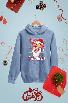 KIDS UGLY Pink Panther Pink Christmas Hoodie | Retro Kids Christmas Hoodie | Vintage Cartoon