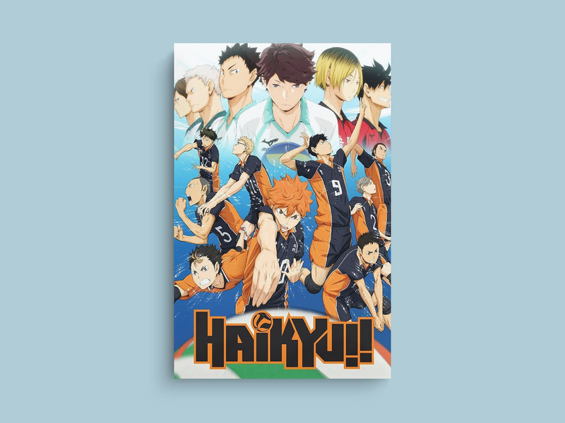 Haikyuu!! Canvas Print | Volleyball Anime Design | Team  Hinata Shoyo | Anime Poster | Sports Wall Decor | Anime Fan Gift