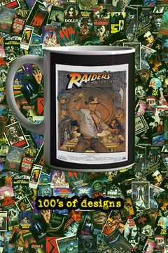 Raiders of the lost ark 11oz Mug | Film | Harrison Ford | Vintage Poster Design