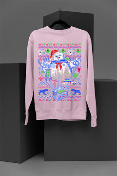 UGLY Marshmallow Man Mania | Ghostbusters Christmas Ugly Design | Retro 80s Icon