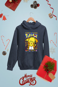 KIDS UGLY Pikachu Christmas Hoodie | Pokemon Holiday Cheer | Retro Style | Kids Winter Fashion