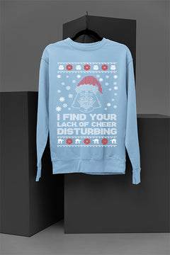 UGLY Star Wars Christmas Vader | Vintage Holiday Darth Vader Sweatshirt | Retro Galactic Christmas Sweatshirt |