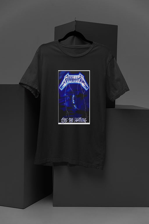 Metallica Ride The Lightning | Vintage Band Tee | Metallica Merch | Retro Metallica T-Shirt | 80s Metallica | Thrash Metal Apparel | Rock Band Tee | Metallica Fan Gear | Heavy Metal Fashion | Iconic Metallica Design