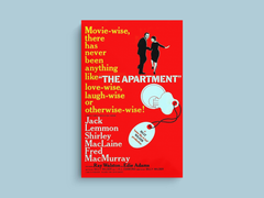 The Apartment Canvas Print Jack Lemmon Shirley MacLaine Vintage Film Art | Classic Movie Poster Design Prints