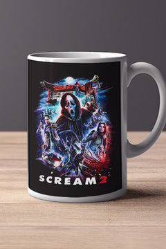 Halloween Scream 2 11oz Mug | Horror Film Poster Design | Halloween Decor | Movie Fan Gift