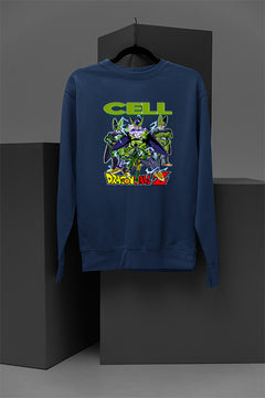 Cell Unleashed Power Sweatshirt | Dragon Ball Z Anime Sweatshirt | Villain Saga Shirt | Saiyan Sweater