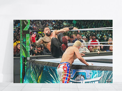 Wrestlemania 40 Roman Reigns V Cody Rhodes Canvas Print | WWE Wrestling Wall Art Decor | Championship Match Memorabilia | Wrestling Fan Gift | Wrestlemania Collectible Art Piece