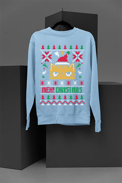 UGLY Meh! Christmas Cat | Vintage Christmas | Retro Era | Festive Feline | Quir