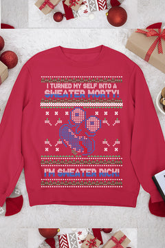 UGLY Dimensional Rick Christmas Sweatshirt | Rick and Morty | Portal Adventures | Interdimensional