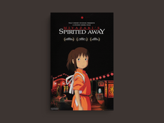 Spirited Away Canvas Print Haku Chihiro Anime Movie Decor | Film Studio Ghibli Poster Wall Art Dakota Fanning Japanese Animated Fantasy Art Print Wall Hanging Home Decor Art Gift for Spirited Away Fan