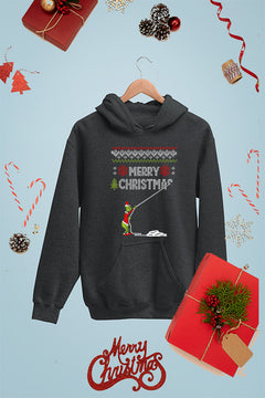 KIDS UGLY | Grinch Merry Christmas | Kids Christmas Ugly Design Hoodie | Retro