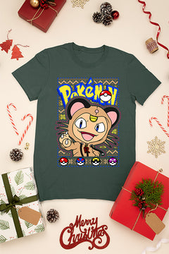 KIDS UGLY Meowth from Pokemon | Festive Kids Christmas Design | Retro 90