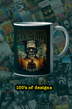 Halloween Frankenstein 11oz Mug | Horror Film Poster Design | Classic Monster Drinkware